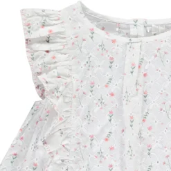 Ensemble 2 pièces avec tunique en broderie anglaise pour bébé fille