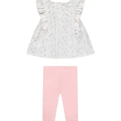 Ensemble 2 pièces avec tunique en broderie anglaise pour bébé fille