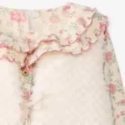 Ensemble 3 pièces avec tunique fleurie pour bébé fille