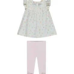 Ensemble 2 pièces avec tunique imprimé fleurs pour bébé fille