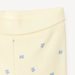 Ensemble 3 pièces Body col claudine + gilet + pantalon imprimé papillons pour bébé fille