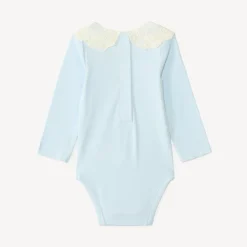 Ensemble 3 pièces Body col claudine + gilet + pantalon imprimé papillons pour bébé fille