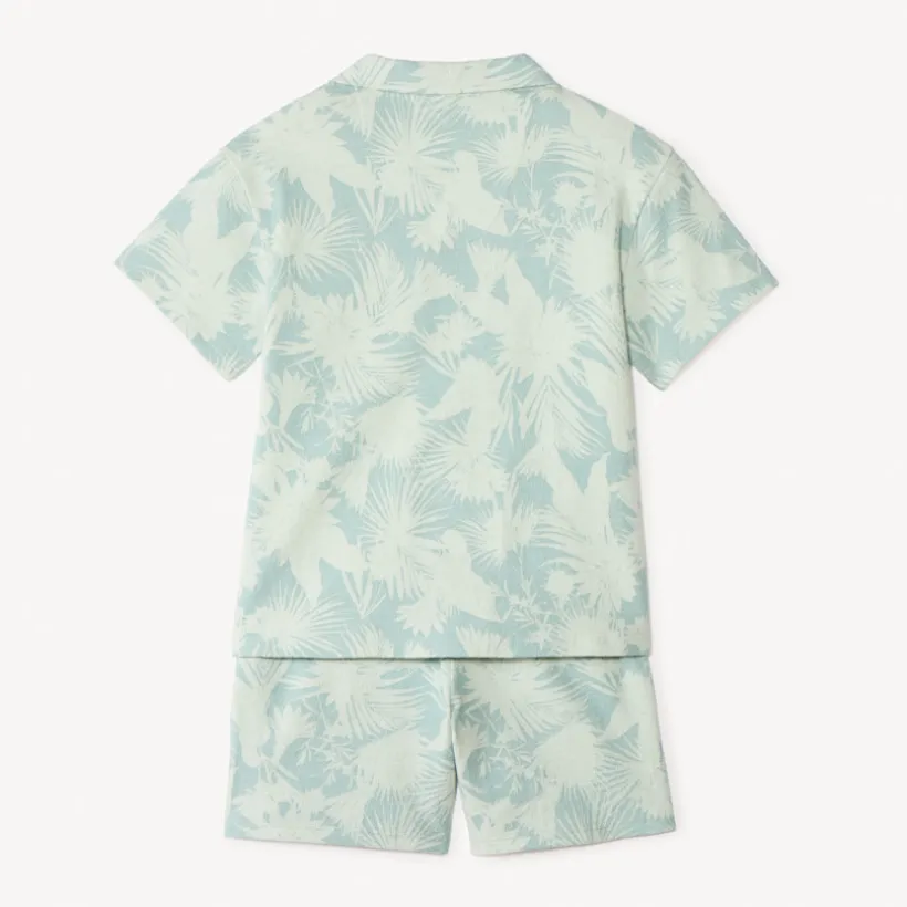 Ensemble 2 pièces chemise + bermuda style hawaïen pour garçon