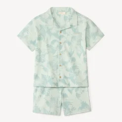 Ensemble 2 pièces chemise + bermuda style hawaïen pour garçon