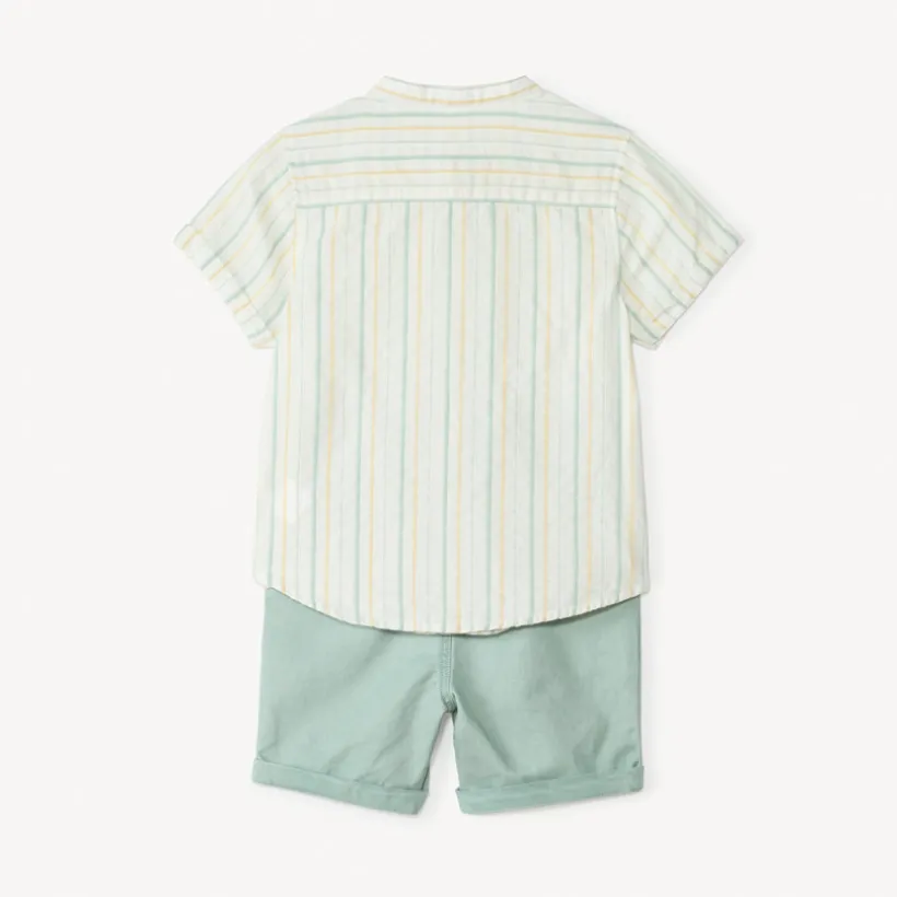 Ensemble 2 pièces chemise manches courtes + bermuda pour bébé garçon