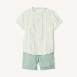 Ensemble 2 pièces chemise manches courtes + bermuda pour bébé garçon