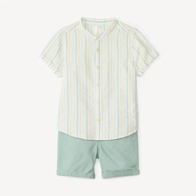 Ensemble 2 pièces chemise manches courtes + bermuda pour bébé garçon