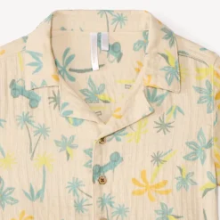 Ensemble 2 pièces chemise manches courtes + bermuda à motifs tropicaux pour bébé garçon