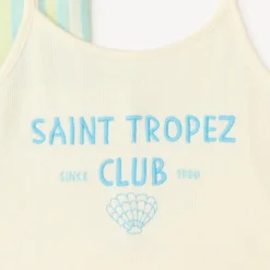 Ensemble 2 pièces chemise manches courtes + crop top fantaisie pour fille