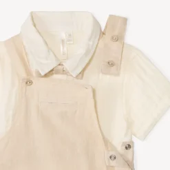 Ensemble 2 pièces chemise + salopette pour bébé garçon