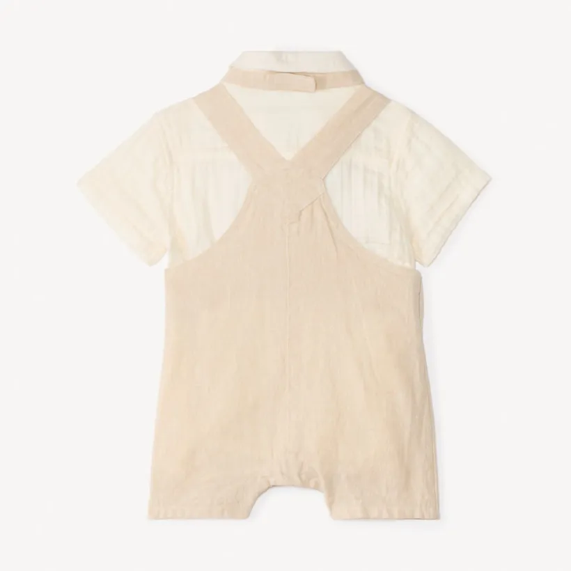 Ensemble 2 pièces chemise + salopette pour bébé garçon
