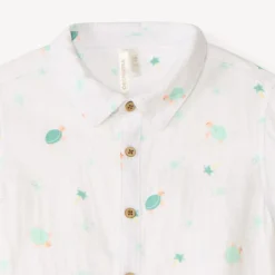 Ensemble 2 pièces chemise + short imprimé tortues pour bébé garçon