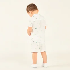 Ensemble 2 pièces chemise + short imprimé tortues pour bébé garçon