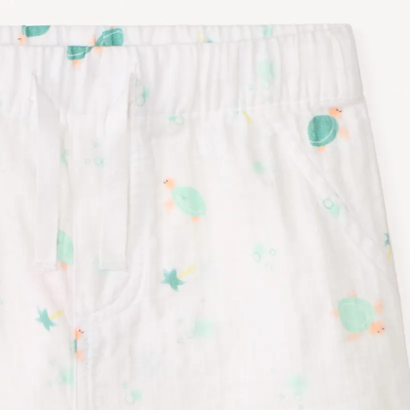 Ensemble 2 pièces chemise + short imprimé tortues pour bébé garçon