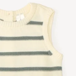 Ensemble 2 pièces débardeur + bloomer en tricot pour bébé garçon