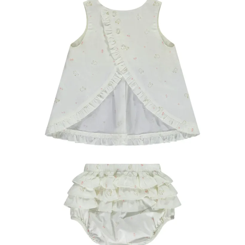 Ensemble 2 pièces débardeur + bloomer imprimés pour bébé fille