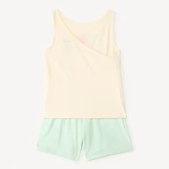 Ensemble 2 pièces débardeur + jupe-short print fleuri pour fille