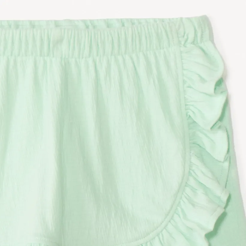 Ensemble 2 pièces débardeur + jupe-short print fleuri pour fille