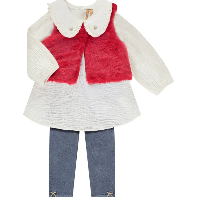 Ensemble 3 pièces de fête pour bébé fille