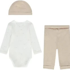 Ensemble 3 pièces en jersey et nid d'abeille pour bébé