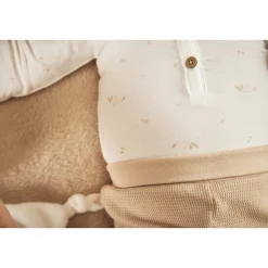 Ensemble 3 pièces en jersey et nid d'abeille pour bébé