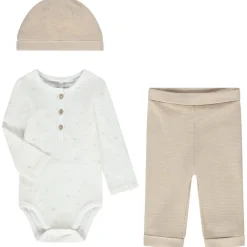 Ensemble 3 pièces en jersey et nid d'abeille pour bébé