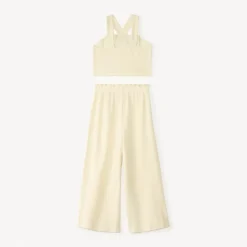 Ensemble 2 pièces en maille effet froissé pour fille
