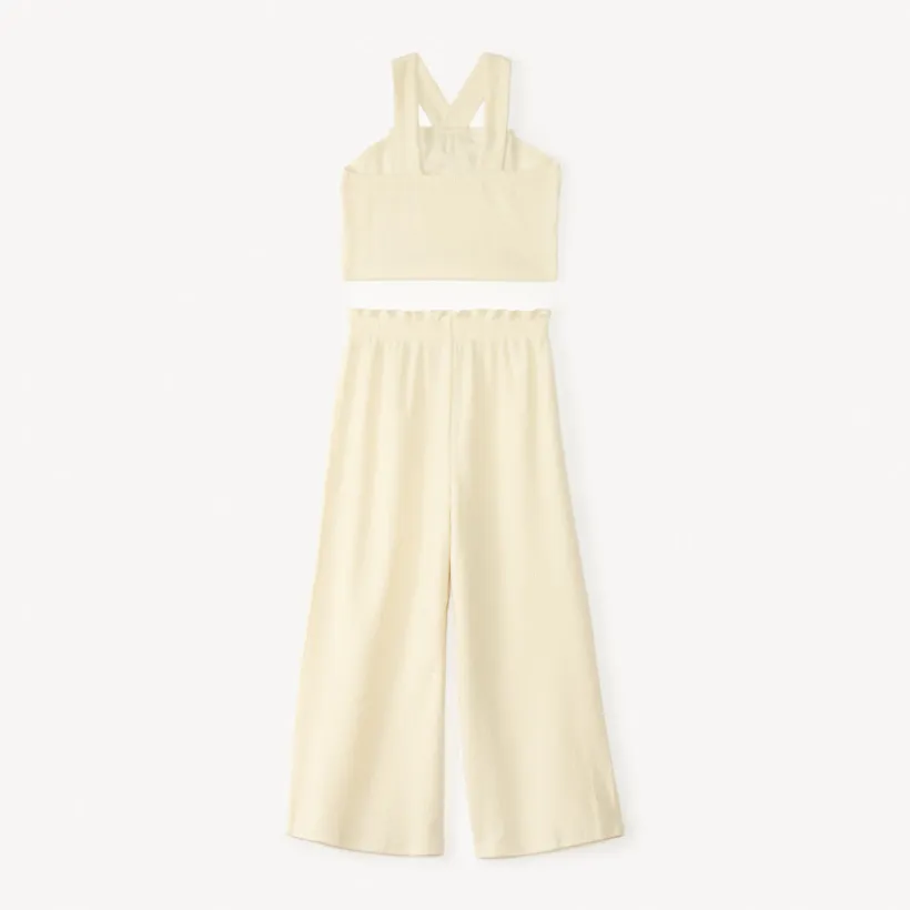 Ensemble 2 pièces en maille effet froissé pour fille