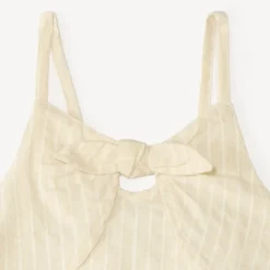 Ensemble 2 pièces en toile tunique + short à rayures pour fille