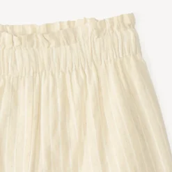 Ensemble 2 pièces en toile tunique + short à rayures pour fille
