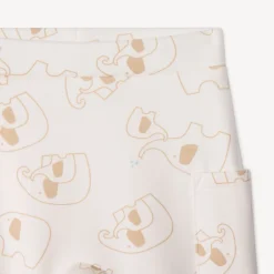 Ensemble 2 pièces molleton motifs éléphants pour bébé