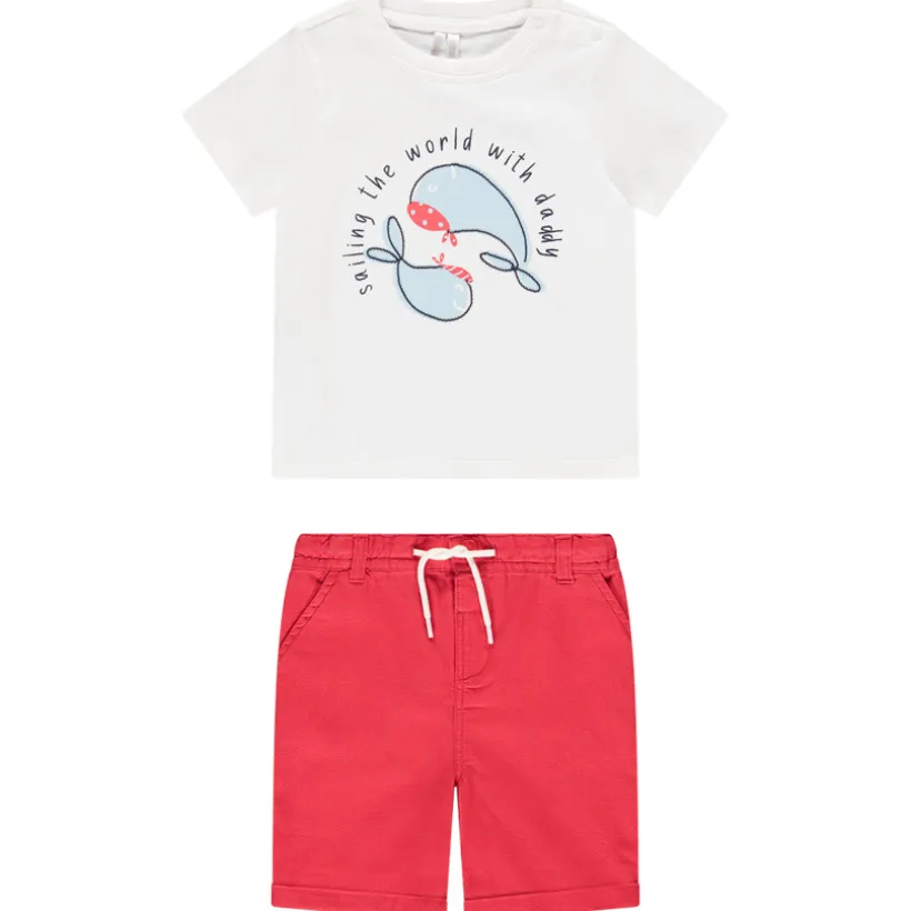 Ensemble 2 pièces motif baleines pour bébé garçon