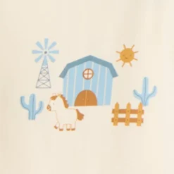 Ensemble 3 pièces motif cheval pour bébé garçon