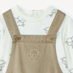 Ensemble 2 pièces motif moutons pour bébé garçon