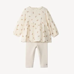 Ensemble 2 pièces motif oursons pour bébé fille