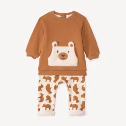 Ensemble 2 pièces motifs ourson pour bébé garçon