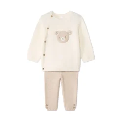 Ensemble 2 pièces Ourson en tricot pour bébé
