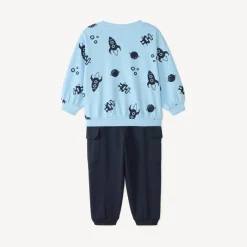 Ensemble 2 pièces pull + jogging imprimé robot pour bébé garçon