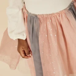 Ensemble 2 pièces robe avec tulle bicolore + bandeau pour bébé fille
