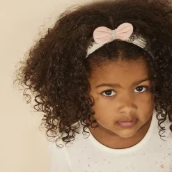 Ensemble 2 pièces robe avec tulle bicolore + bandeau pour bébé fille