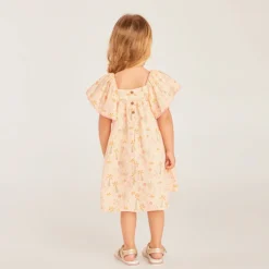 Ensemble 2 pièces robe + bandeau imprimé fantaisie pour bébé fille