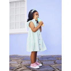 Ensemble 3 pièces robe + bloomer + bandeau à pois pour bébé fille