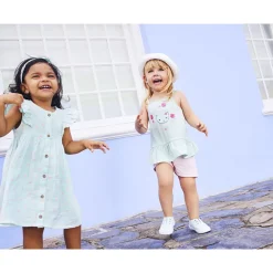 Ensemble 3 pièces robe + bloomer + bandeau à pois pour bébé fille