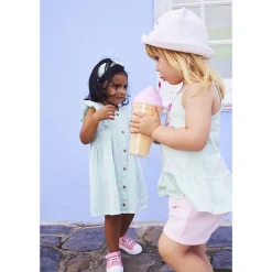 Ensemble 3 pièces robe + bloomer + bandeau à pois pour bébé fille