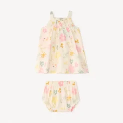 Ensemble 2 pièces robe + bloomer imprimé koala fantaisie pour bébé fille