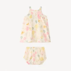 Ensemble 2 pièces robe + bloomer imprimé koala fantaisie pour bébé fille