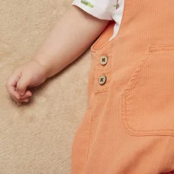 Ensemble 2 pièces salopette courte + t-shirt imprimé pour bébé garçon