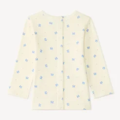Ensemble 2 pièces salopette et t-shirt manches longues imprimé papillons pour bébé fille