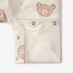 Ensemble 2 pièces salopette imprimé ourson pour bébé