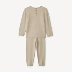 Ensemble 2 pièces total look en tricot pour bébé fille